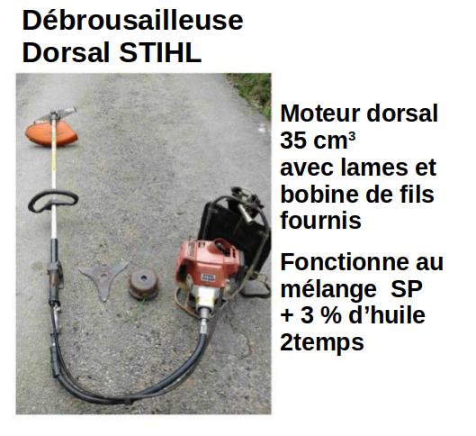 débrousailleuse dorsal
