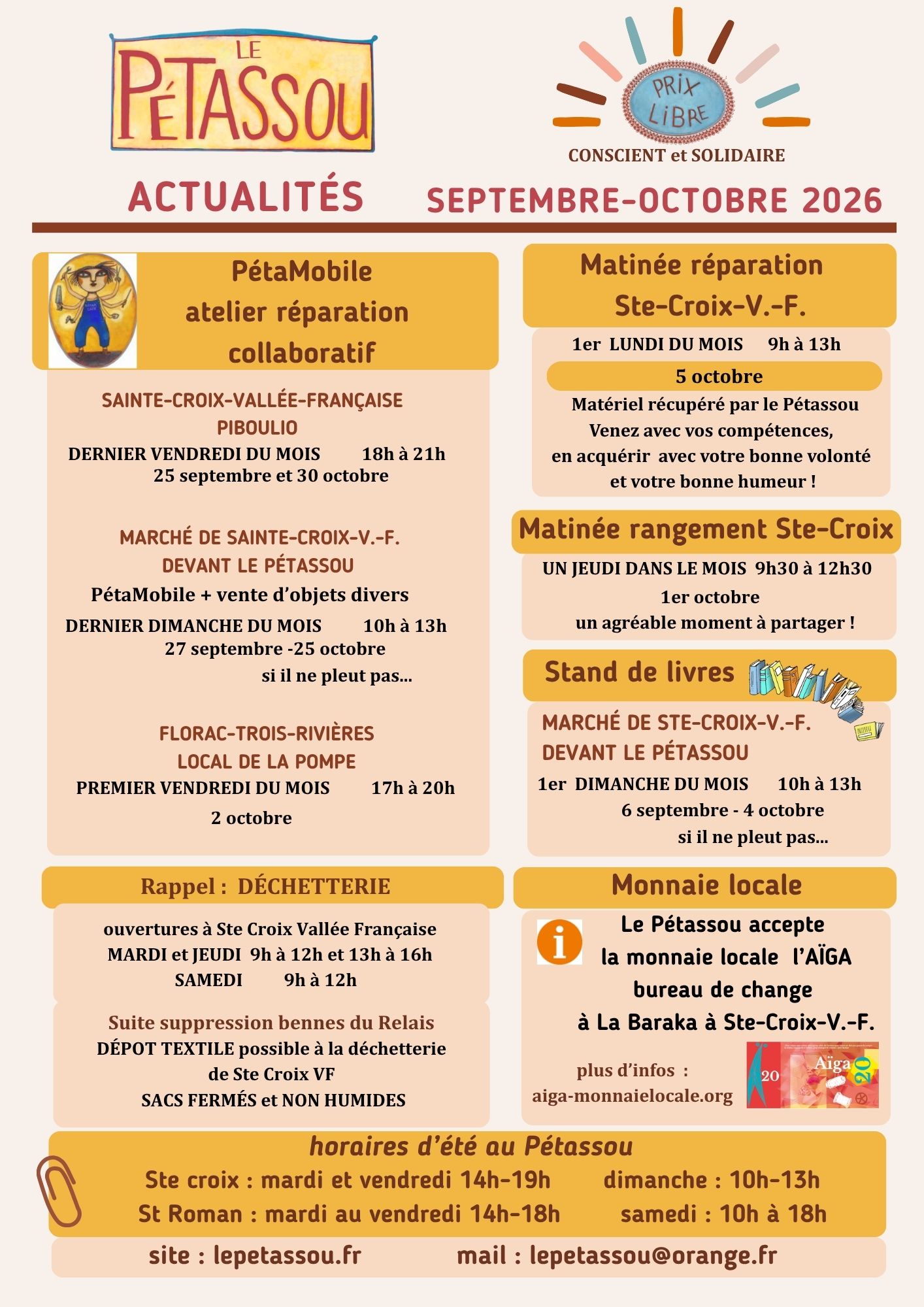 PETASSOU ACTUALITES 2026 sept oct