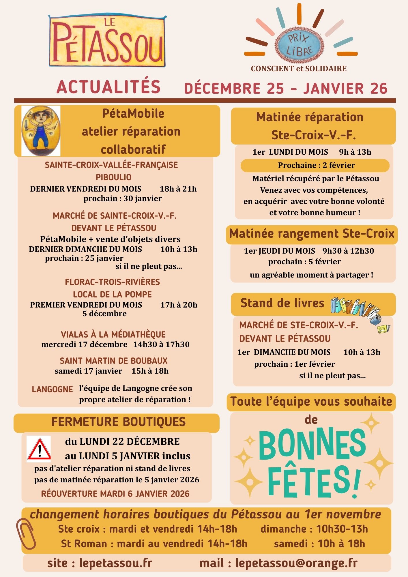 PETASSOU ACTUALITES 2025 dec janv26