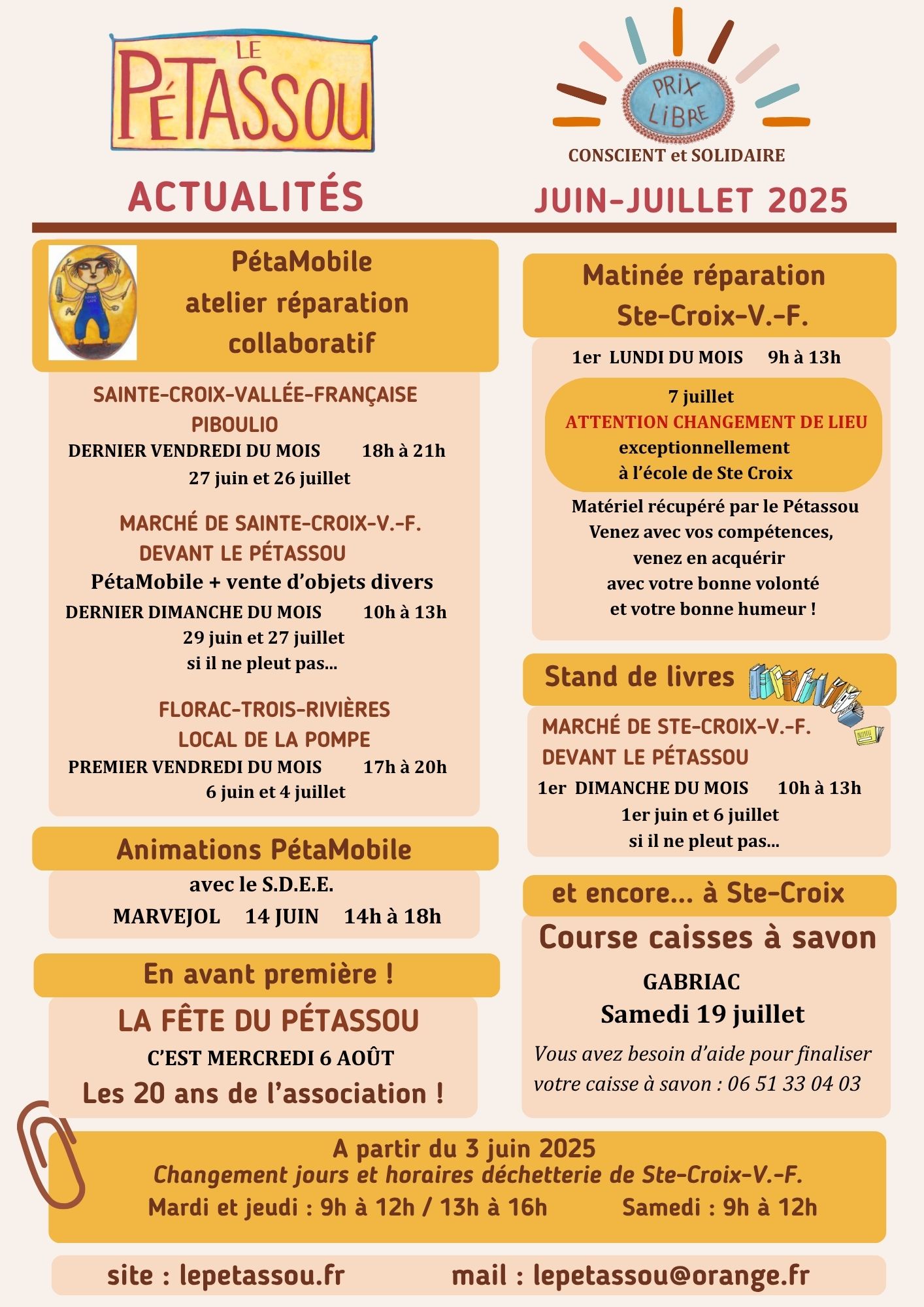 PETASSOU ACTUALITES 2025 juin juillzr