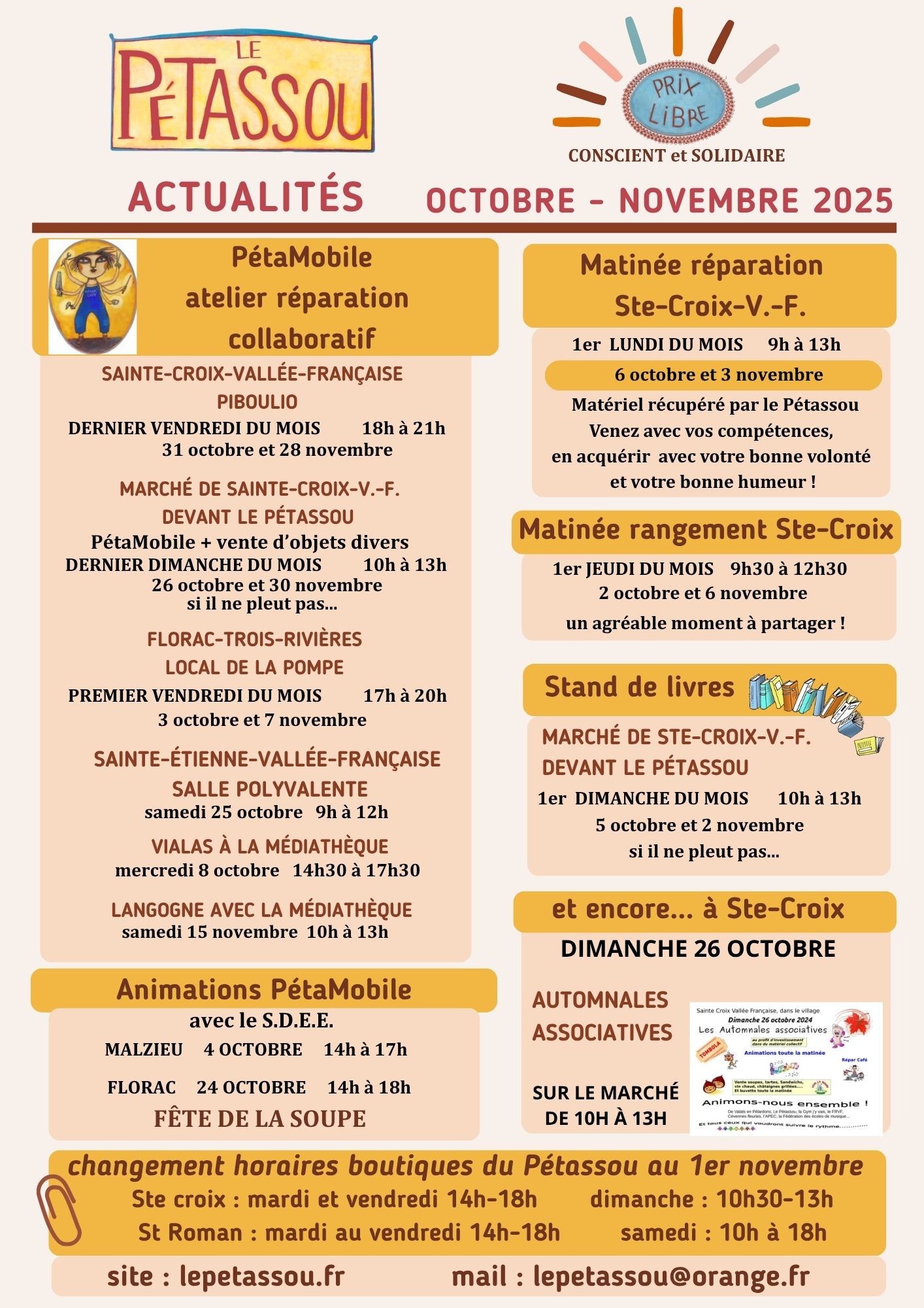 PETASSOU ACTUALITES 2025 oct nov bis