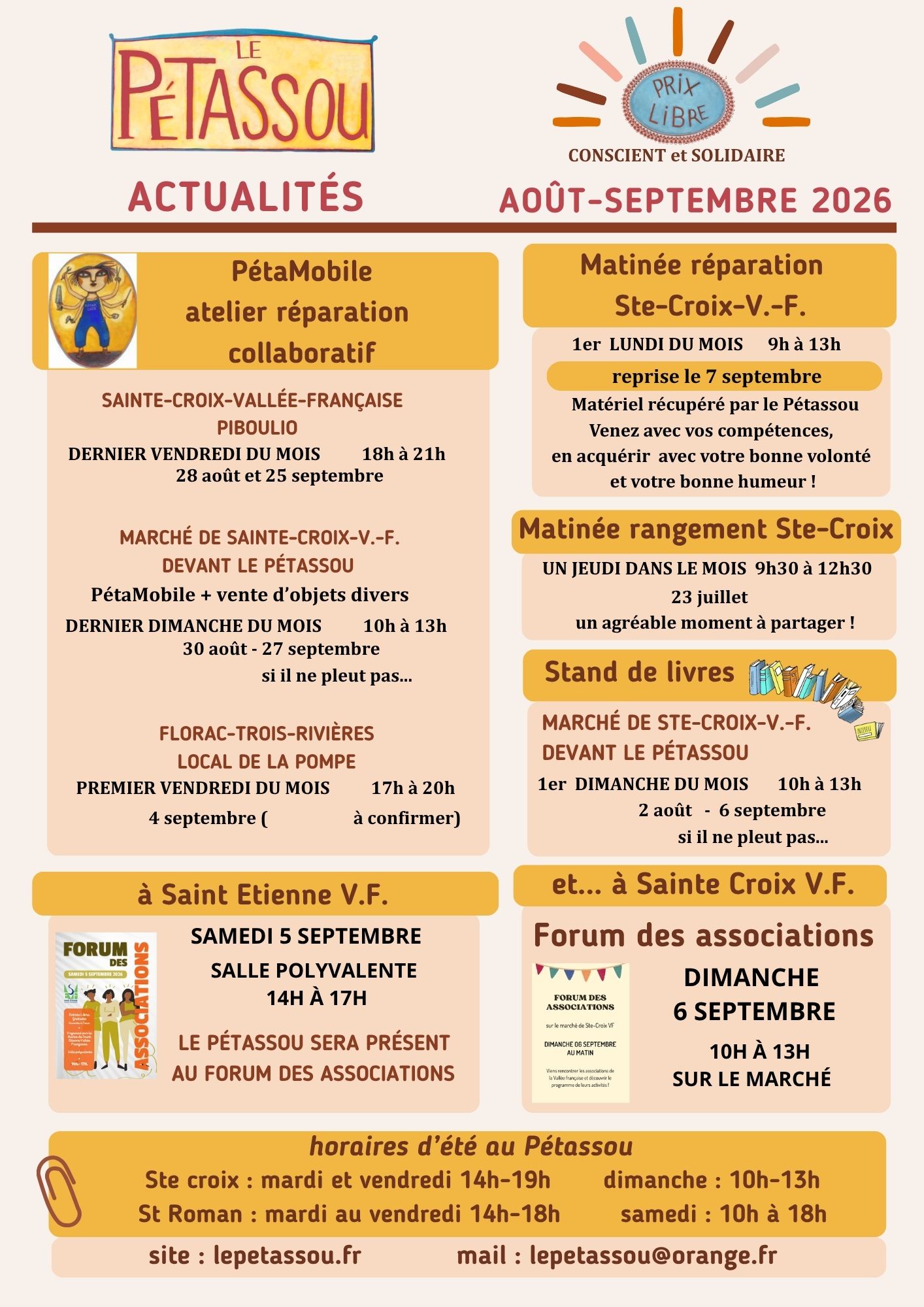 PETASSOU ACTUALITES 2026 aout sept