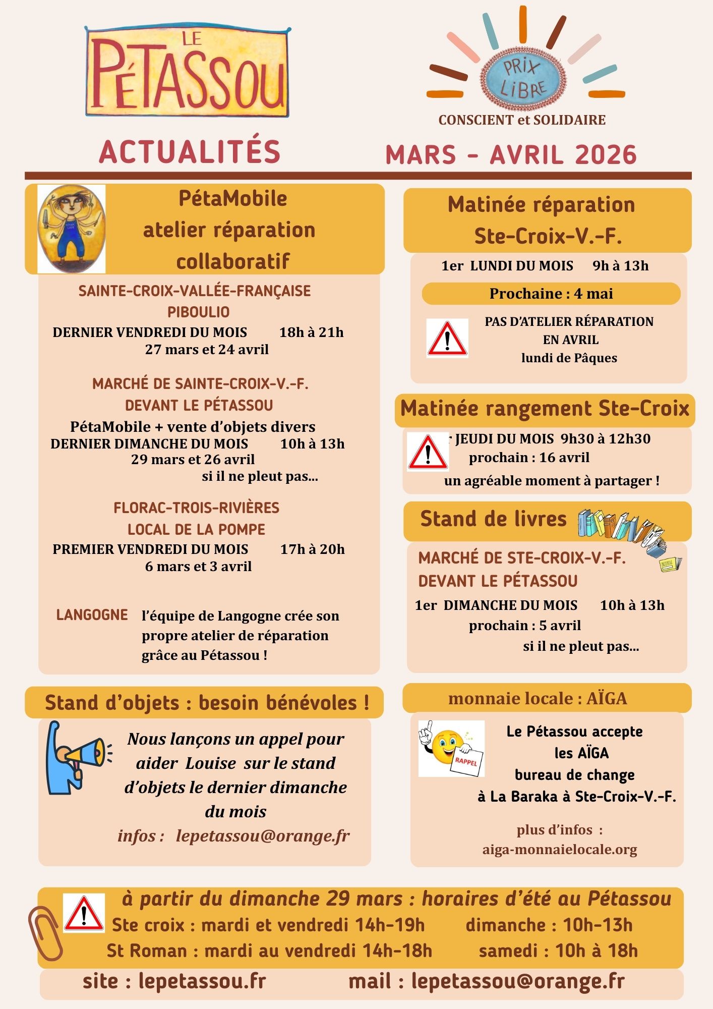 PETASSOU ACTUALITES mars avril 2025